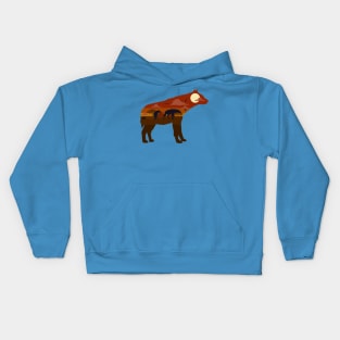 hyena illustration Kids Hoodie